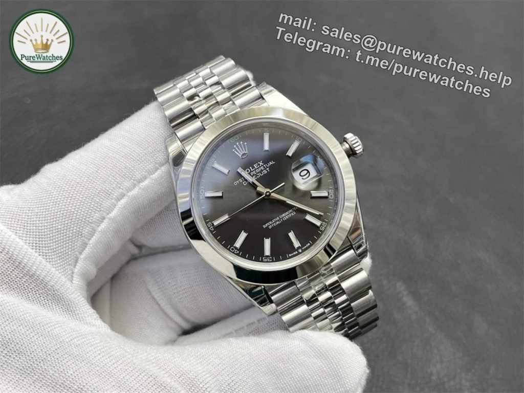 Grey Datejust 41 Replica – VS Factory Rolex Datejust m126300-0007 Rhodium Grey Dial 41mm